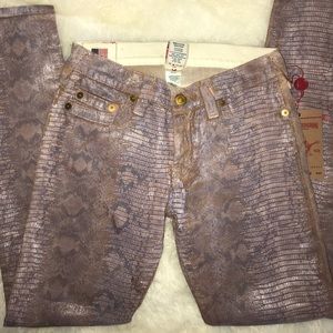 True religion snake skin skinny jeans 50% off!!!